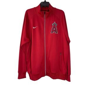 Nike Dri-Fit Anaheim Angels Jacket Mens X Large Red Full Zip MLB Baseball